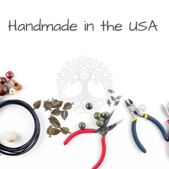 Cream and Turquoise Beaded Necklace with Daisy - Picture 3 of 3